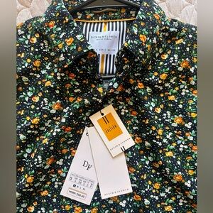 Denim & Flower Men's Black Floral Shirt Size Small